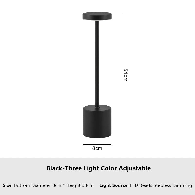 Touch Sensor LED Table Lamp – Rechargeable Bedside & Desk Light