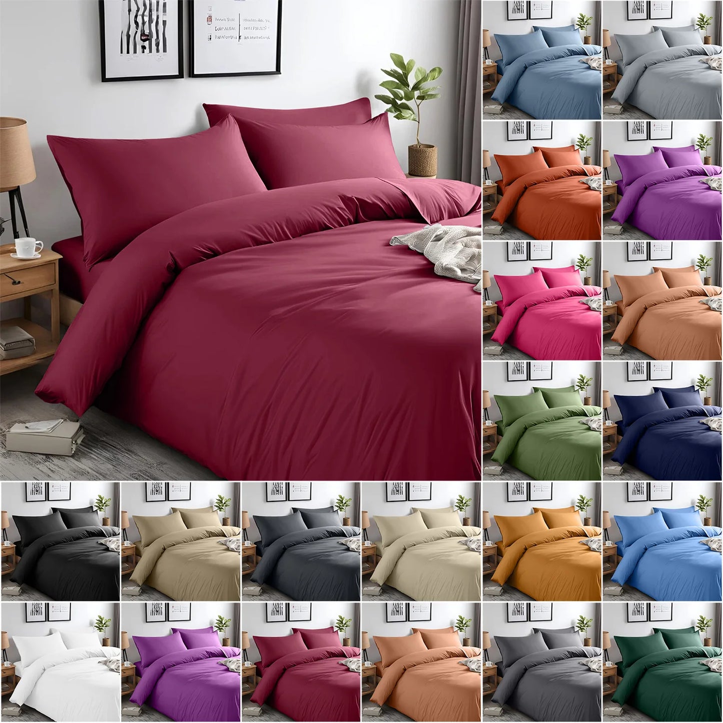 Premium 100% Cotton Duvet Cover Set – Complete Bedding Solution