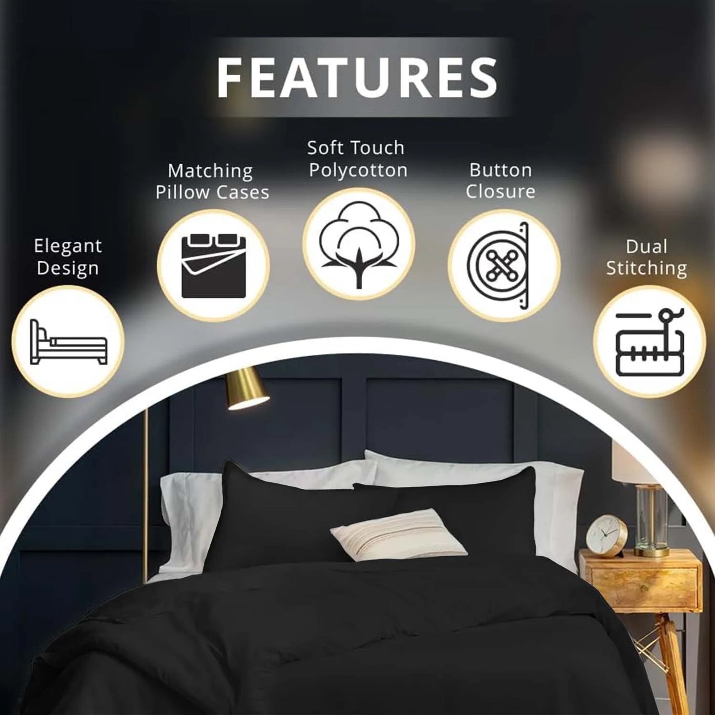 Premium 100% Cotton Duvet Cover Set – Complete Bedding Solution