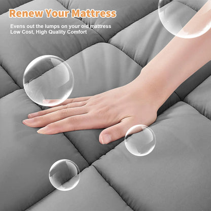 150cm Queen Mattress Topper – Thick Soft 3D Fibre Bed Pad for Back & Body Pain Relief
