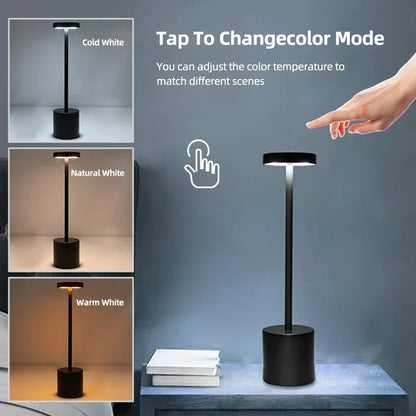 Touch Sensor LED Table Lamp – Rechargeable Bedside & Desk Light