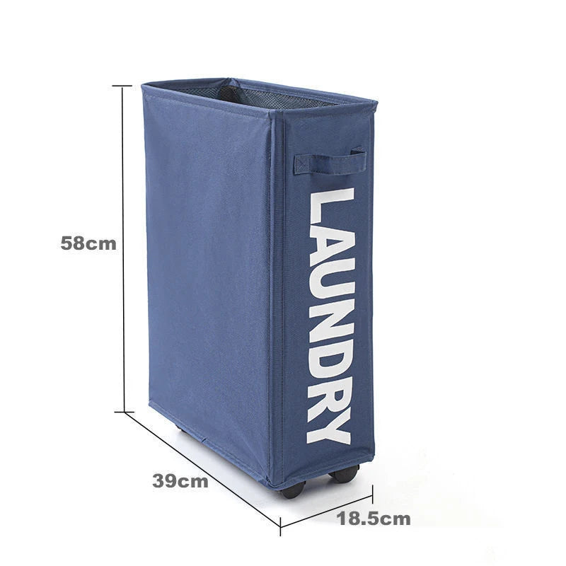 Large Laundry Basket with Wheels – Foldable & Waterproof