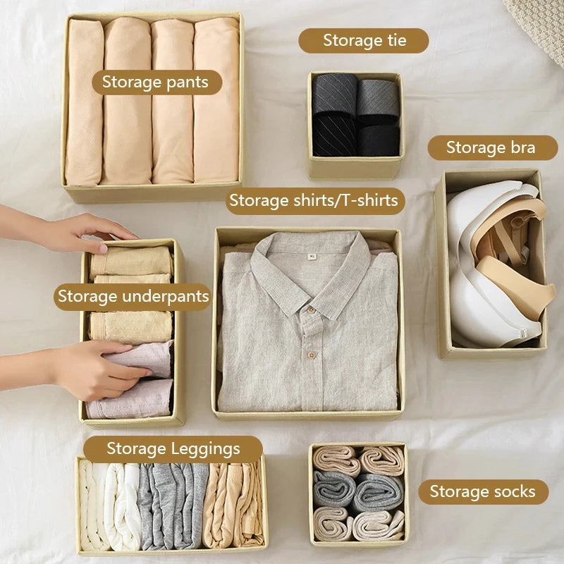 Foldable Drawer Organisers for Clothes & Socks