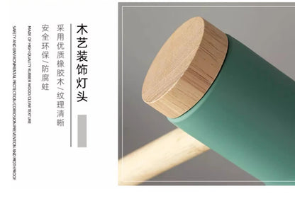 Nordic Wooden LED Table Lamp – Adjustable Bedside & Desk Light