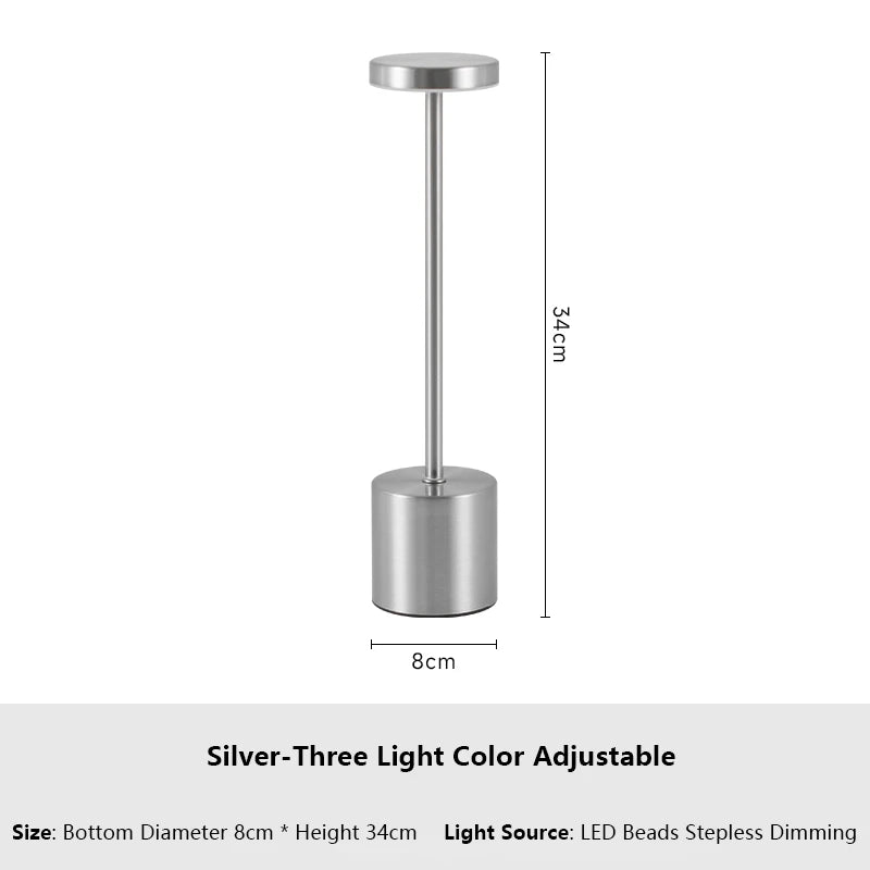 Touch Sensor LED Table Lamp – Rechargeable Bedside & Desk Light