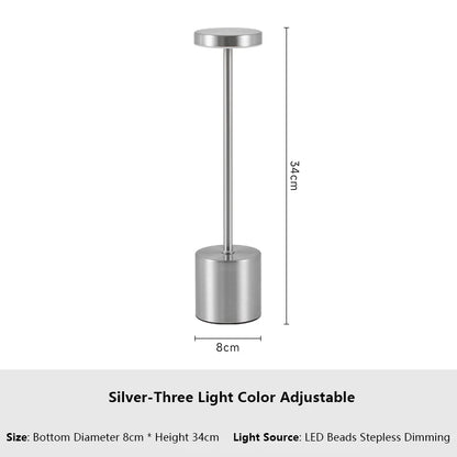Touch Sensor LED Table Lamp – Rechargeable Bedside & Desk Light