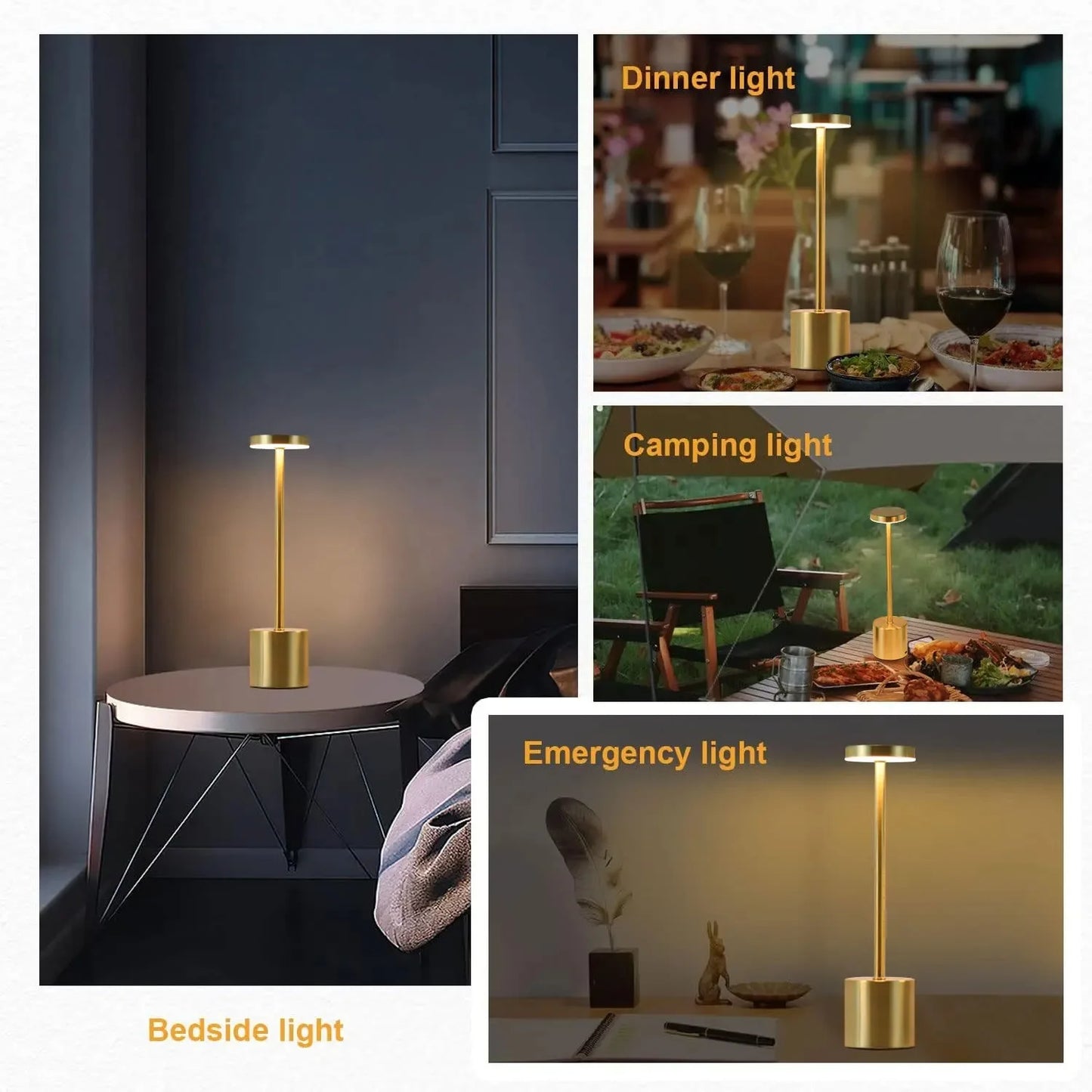 Touch Sensor LED Table Lamp – Rechargeable Bedside & Desk Light