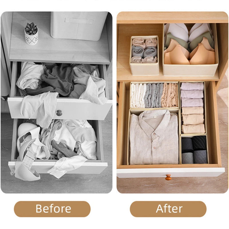 Foldable Drawer Organisers for Clothes & Socks