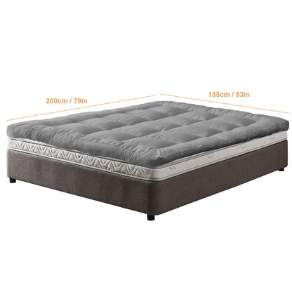 150cm Queen Mattress Topper – Thick Soft 3D Fibre Bed Pad for Back & Body Pain Relief